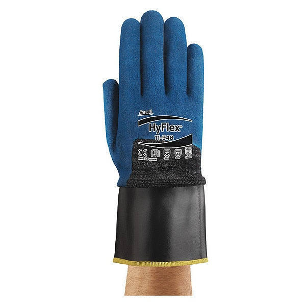 Cut Resistant Coated Gloves, A2 Cut Level, Nitrile, L, 1 PR