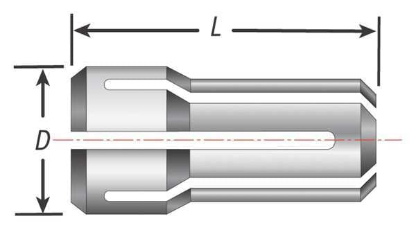 Double Angle Collet, DA200, 1/16 in.