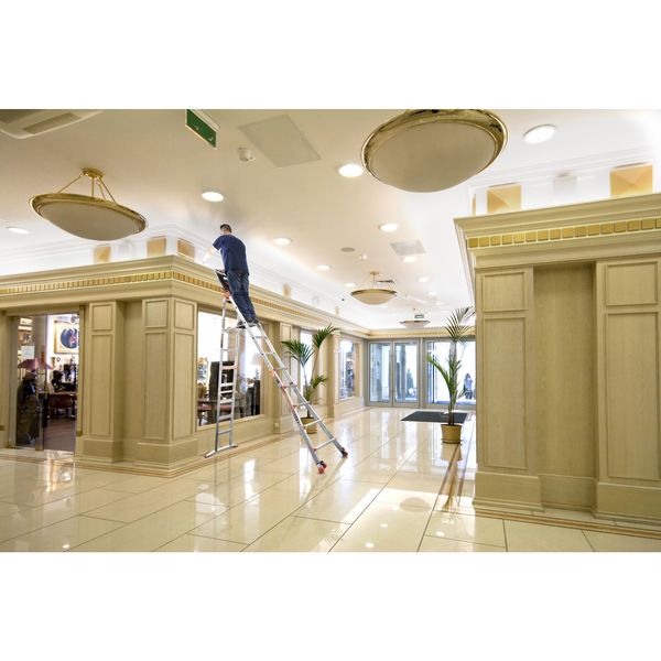 Adjustable Stepladder, Aluminum, 300 lb Load Capacity