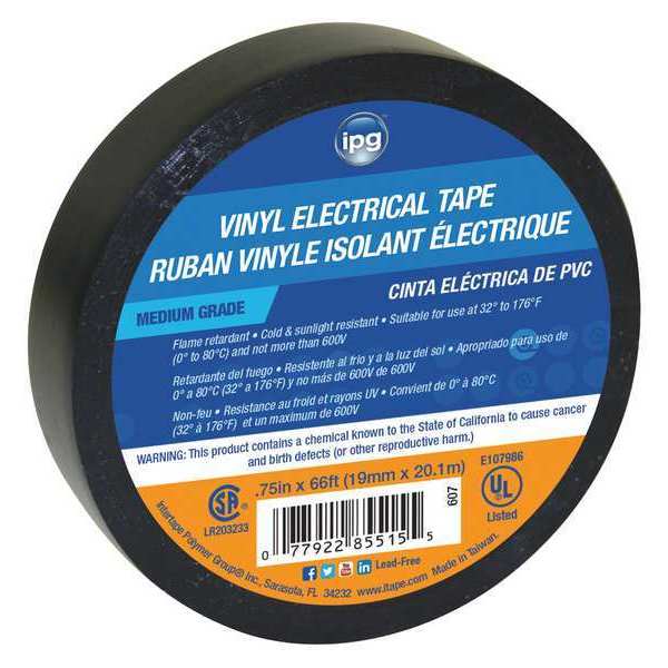 Electrical Black .75X66 Plan, Pk120