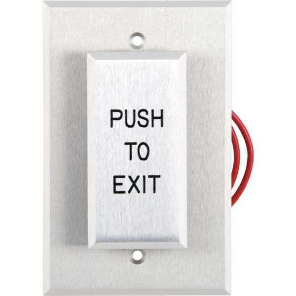 Push to Exit Button, 24VDC, Silver Button