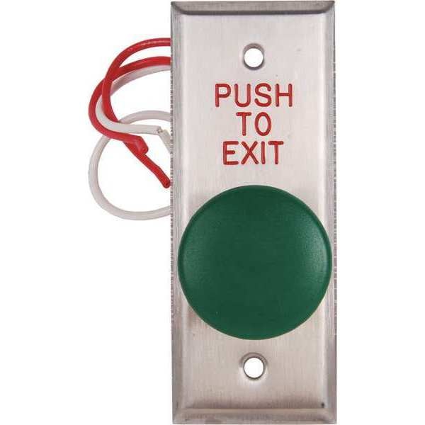 Push to Exit Button, 125VAC, Green Button