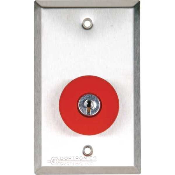 Push Button w/Key Reset, 125VAC, 2-3/4