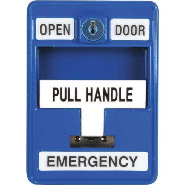 Emergency Pull Station, 30VAC/DC, Blue