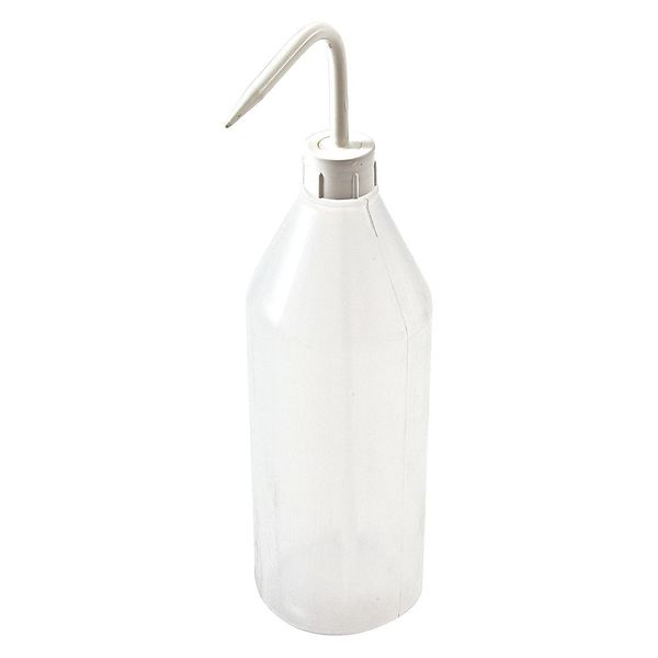 Wash Bottle, White, Non-Vented, 1000mL, PK12