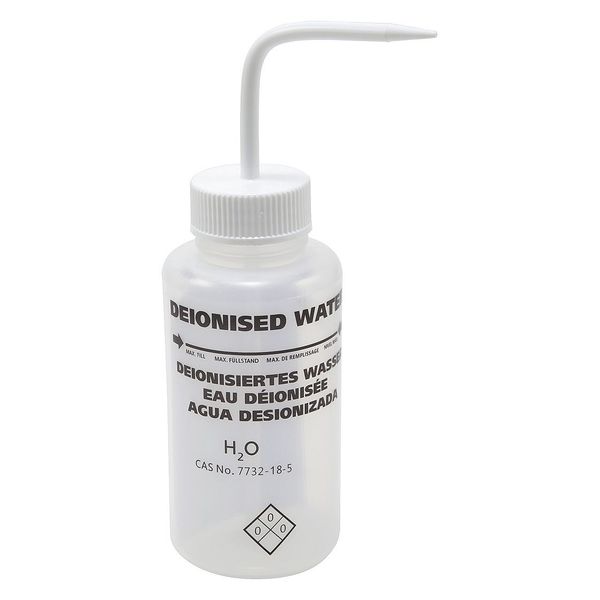 Wash Bottle, White, Non-Vented, 500mL, PK6