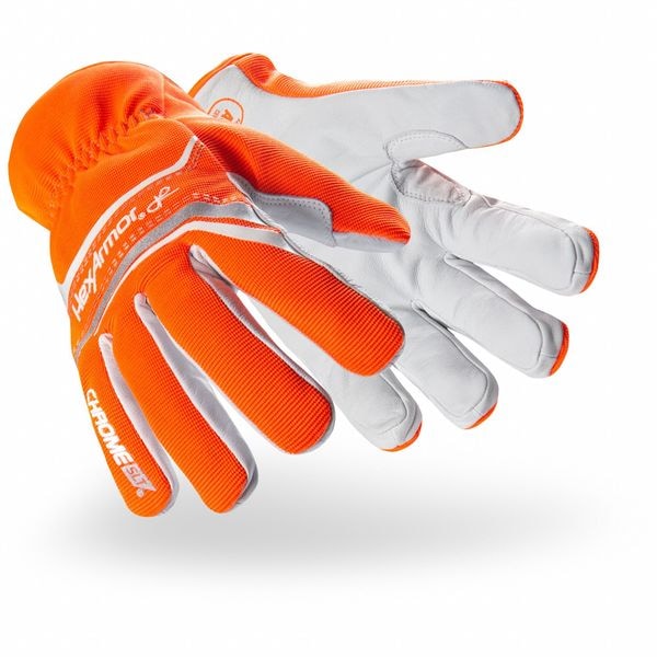 Safety Gloves, Orange/White, XS, PR