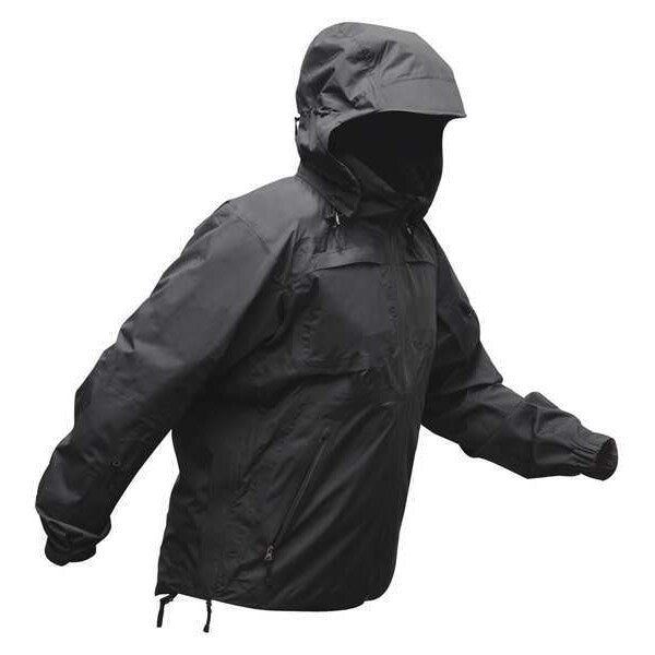 Black Polyester Rain Jacket size XS