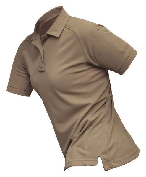 Womens Tactical Polo, Tan, Short Sleeve, XL