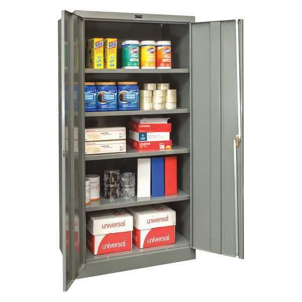 20 ga. ga. Steel Storage Cabinet, 36 in W, 78 in H, Stationary