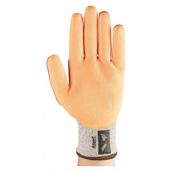 Hi-Vis Cut Resistant Impact Coated Gloves, A4 Cut Level, Nitrile, 11, 1 PR