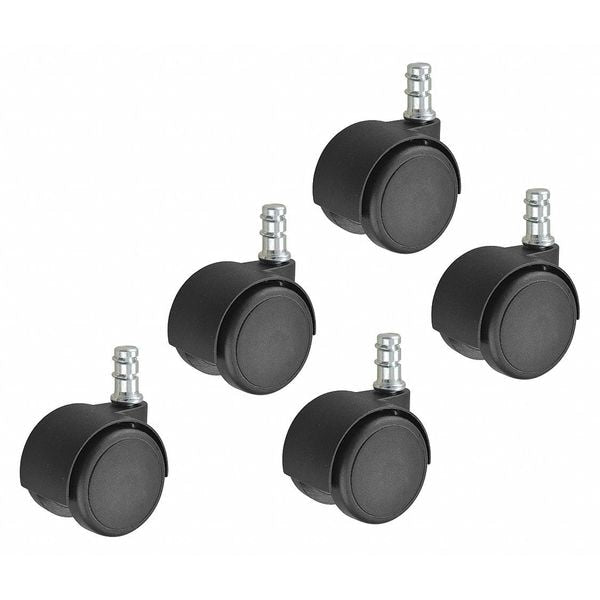 Stem Caster Kit, Light-Duty, 110 lb., PK5