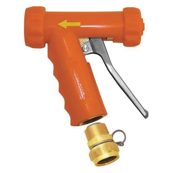 Water Nozzle, Safety Orange w/Swivel