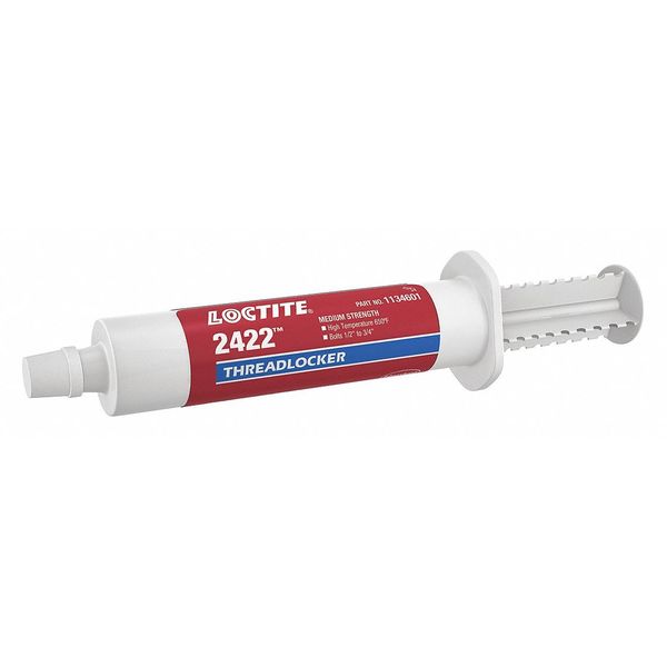 Threadlocker, LOCTITE 2422, Blue, Medium Strength, Paste, 25.5 mL Syringe