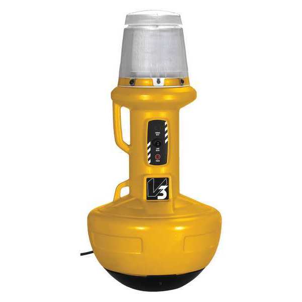 Temporary Job Site Light, 15000 lm, Bk/Yl