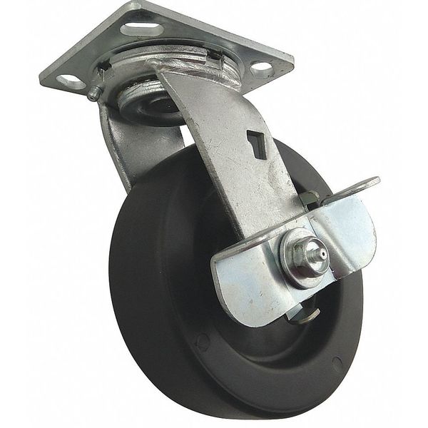 Plate Caster, Swivel, Light-Medium Duty