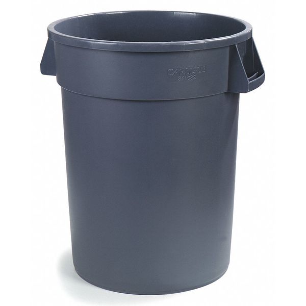 32 gal Round Trash Can, Gray, HDPE