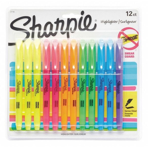 Highlighter, Pocket Style, Assorted, PK12