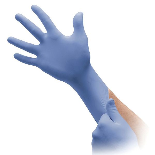 Exam Gloves with Advanced Barrier Protection, Nitrile, Powder Free, Violet Blue, 3XL, 40 PK