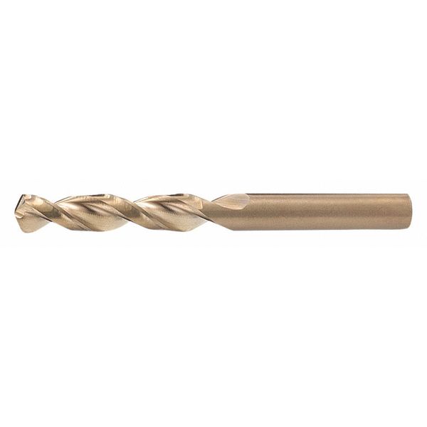Screw Machine Drill Bit, J Size, 135  Degrees Point Angle, Cobalt, Straw/Bronze Finish