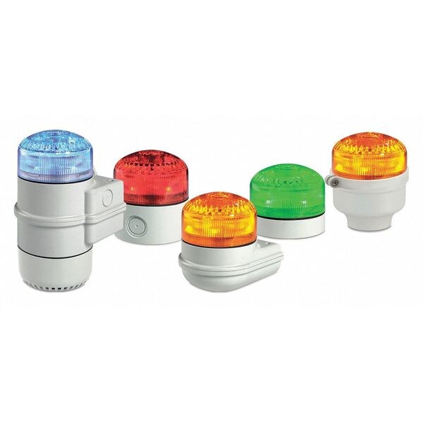 Beacon Warning Sounder Light, Green, LED