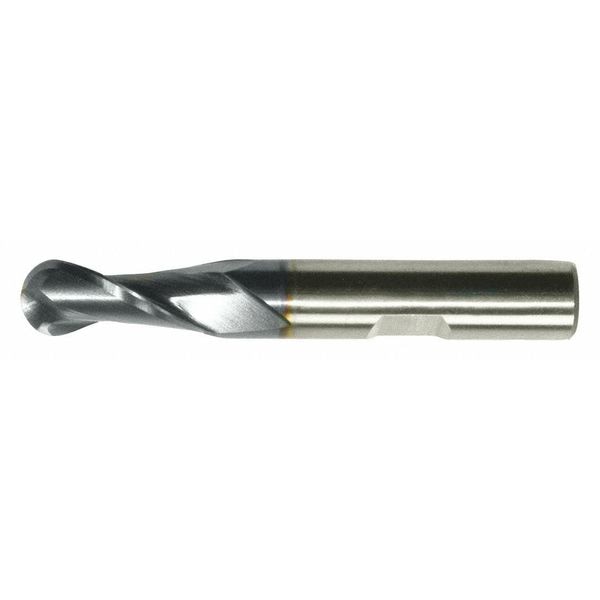 2-Flute Cobalt 8% Ball Nose Single End CenterCut Finisher CTD HGC-2B-TC TiCN 7/8x7/8x1-7/8x4-1/8