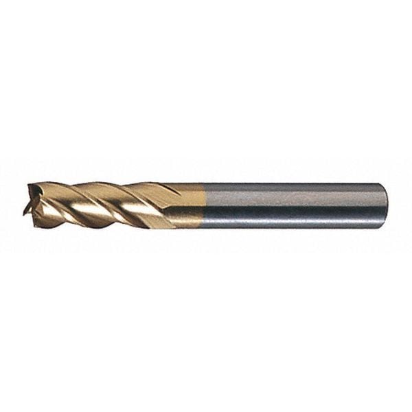 4-Flute HSS Miniatute Center Cut Sqaure Single End Mill CTD HMG-4 Bright 5/64
