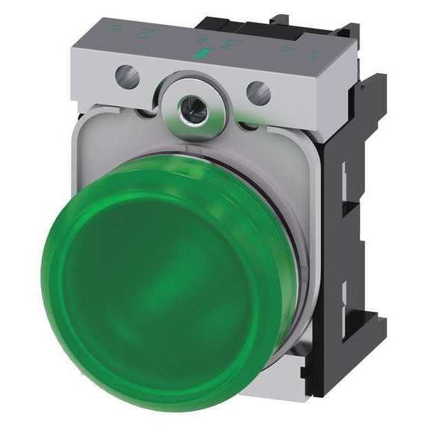 Pilot Light Complete, Round Shape, Green