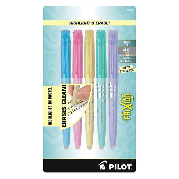 Light Pastel Erasable Highlighters, PK5