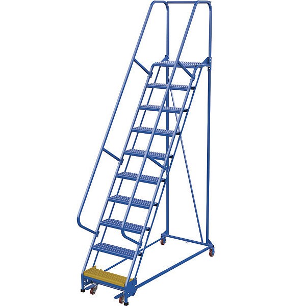130 H Steel PW Ladder, Grip Strut, 10 Step, 10 Steps