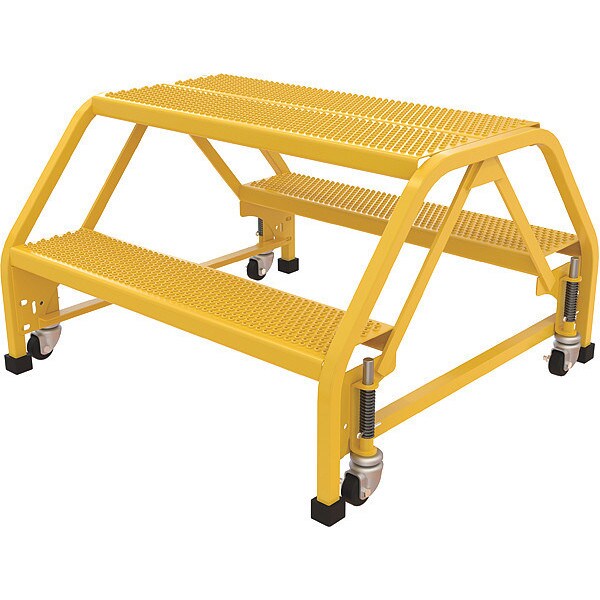 1.67 ft Perforated Steel Stepladder W/ Casters