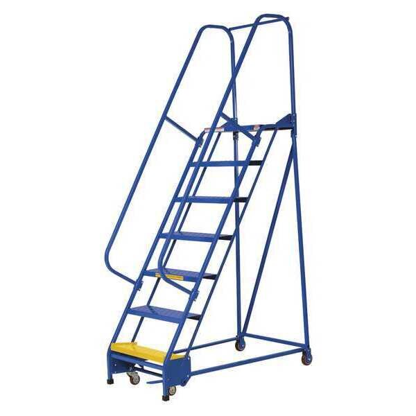100 H Steel PW Ladder, Perforated, 7 Step, 7 in Steps