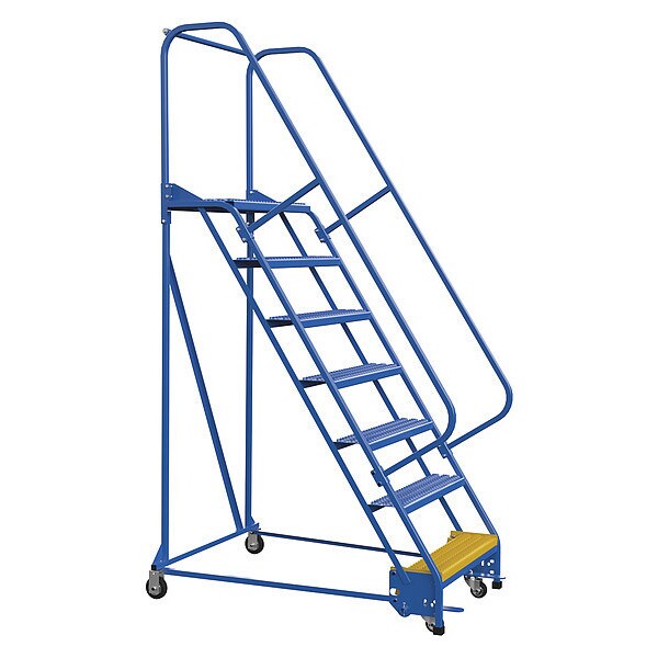 100 H Steel PW Ladder, Grip Strut, 7 Step, 7 in Steps