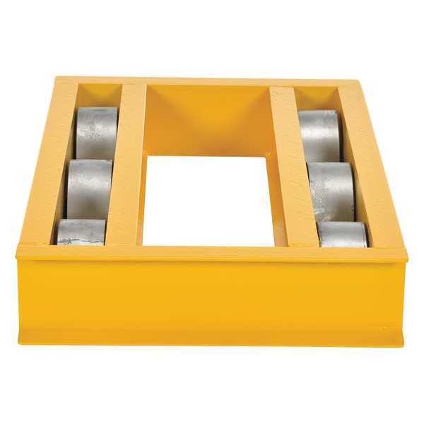 Yellow Open Deck Machinery Dolly 24 x 36 6000 lb Capacity