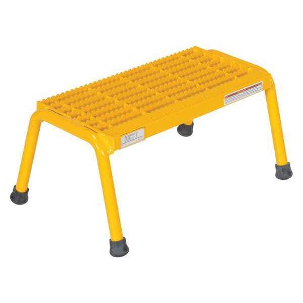 1 Step Yellow Welded Aluminum Step Stand 500 lb Load Capacity
