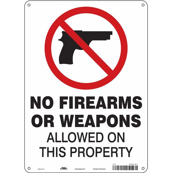 Safety Sign, 14 in Height, 10 in Width, Aluminum, Vertical Rectangle, English, 449L27