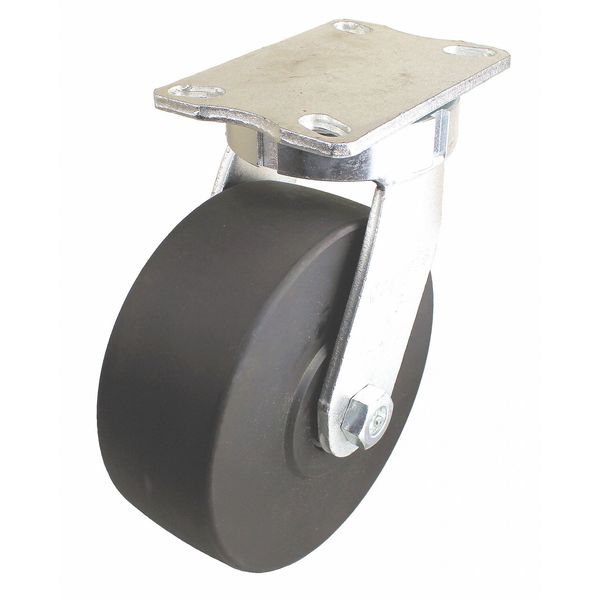 Plate Caster, 5400 lb. Load Rate, 8