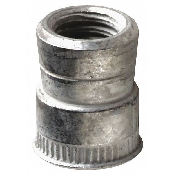 Rivet Nut, #4-40 Thread Size, 0.211 in Flange Dia., 0.37 in L, 304 Stainless Steel