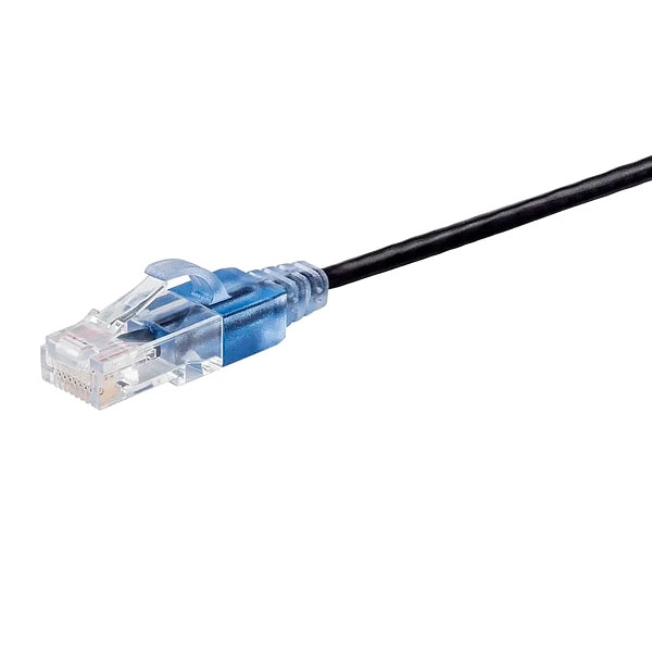 Voice and Data Patch Cord, Black, 10 ft L