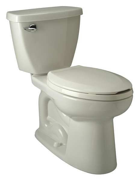 Tank Toilet, 1.28 gpf, Siphon Jet, Floor Mount, Elongated, White