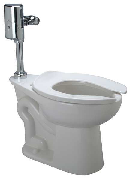Tank Toilet, 1.28 gpf, Flush Valve, Floor Mount, Elongated, White