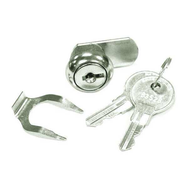 Disc Tumbler Keyed Cam Lock, Keyed Alike, B352B Key, For Material Thickness 1/8 in