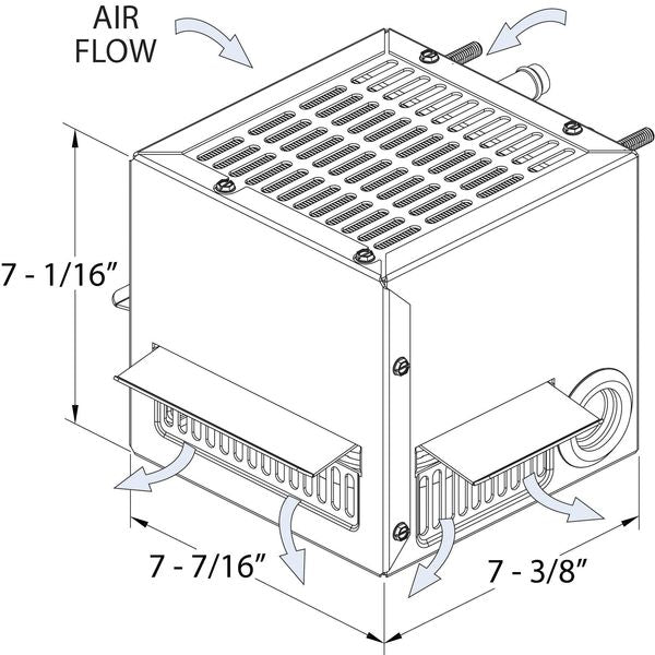 DC Auxiliary Heater, 12V, 10A, 7-1/16in. H