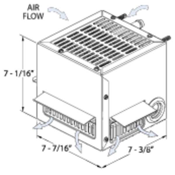 DC Auxiliary Heater, 12V, 10A, 7-1/16in. H