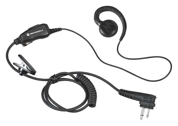 Ear Loop Earpiece, Black, Two Pin, C-Style