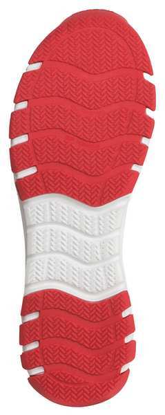 Athletic Work Shoe, 10, W, Men, Gray/Red, PR
