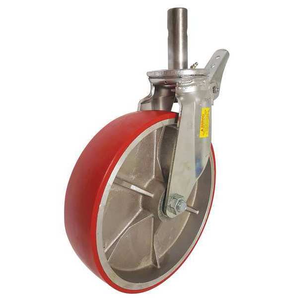 Scaffold Caster, Polyurethn, 12 in, 1600 lb