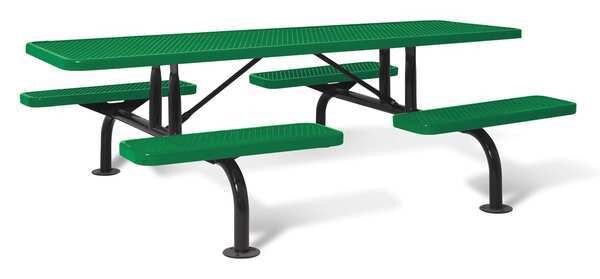 Picnic Table, Green, 30 in. H, 96 in. W