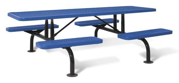 Picnic Table, Blue, 30 in. H, 96 in. W