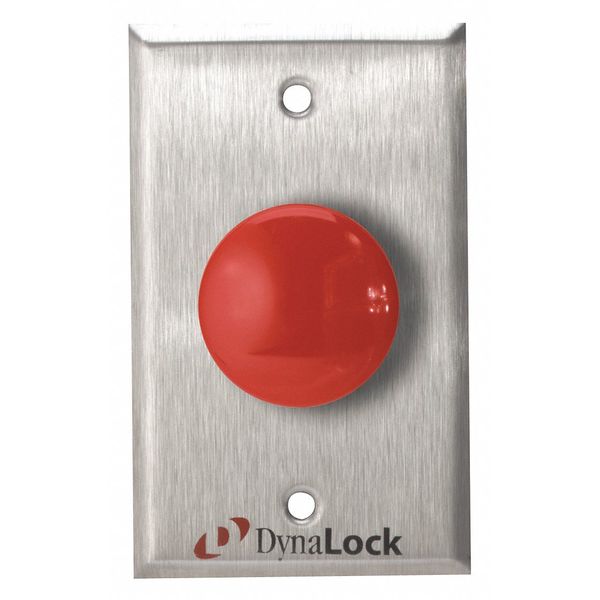 Exit Push Button, SS, Red